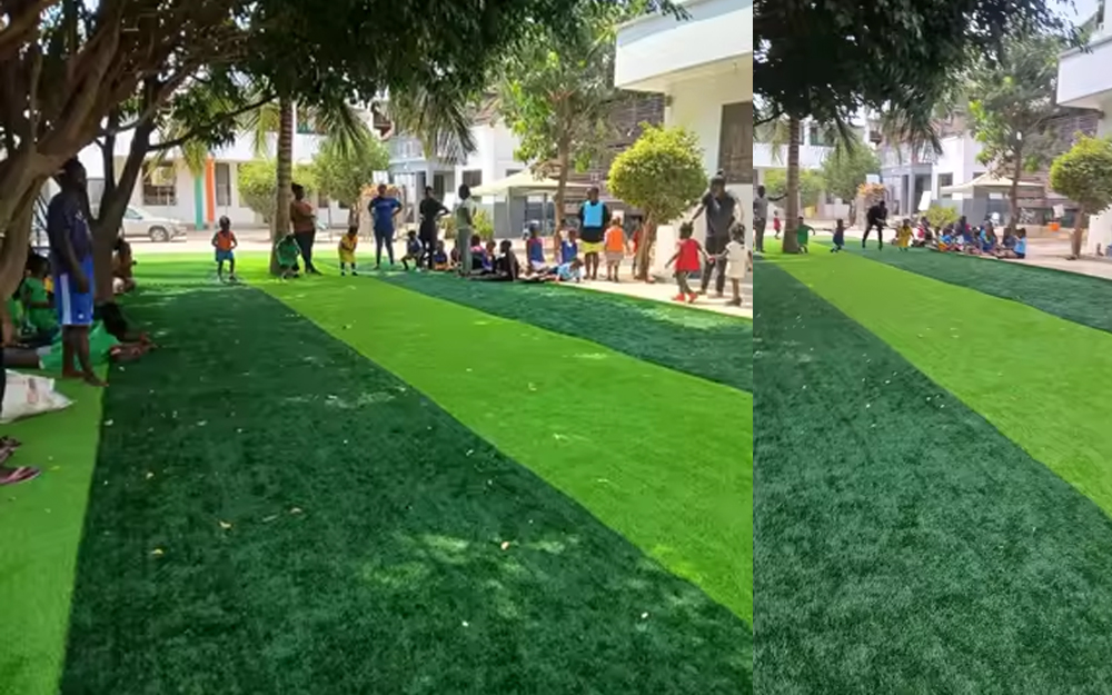 Infill-Fußball-Kunstrasen für den Kindergarten